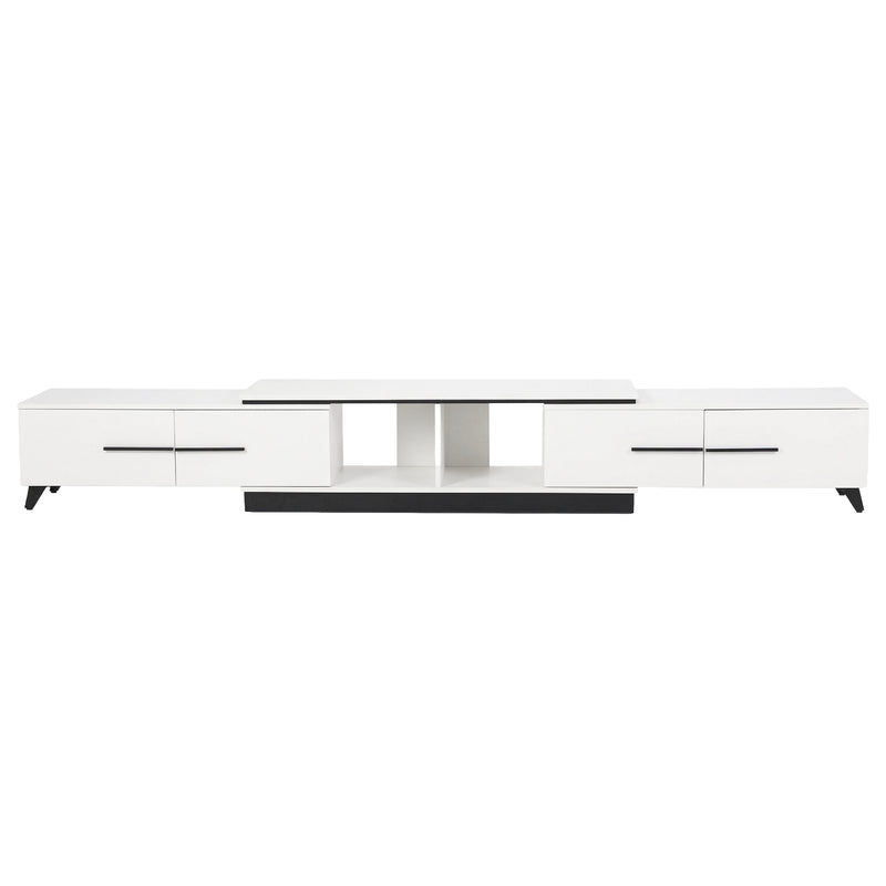 Artiss Extendable TV Cabinet – White Entertainment Unit Stand