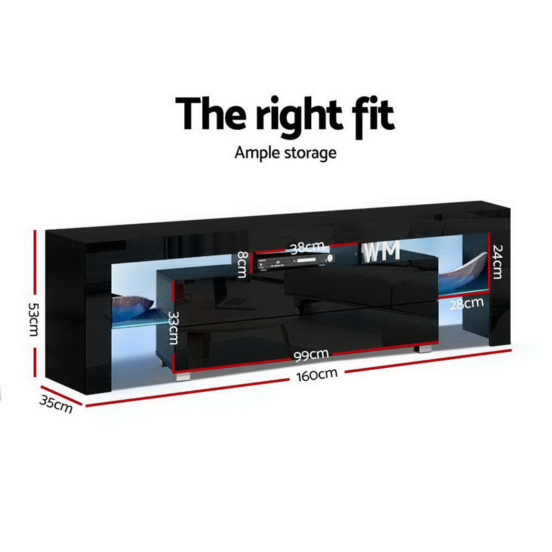 Entertainment Unit TV Cabinet Black Elo