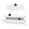 Artiss 160cm LED TV Unit with Storage Drawers – White