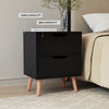 Bedside Table 2 Drawers - BODEN Black