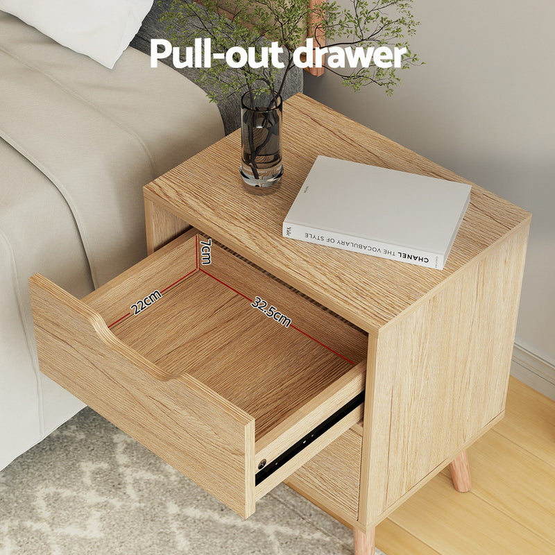 2-Drawer Nightstand – BODEN Pine