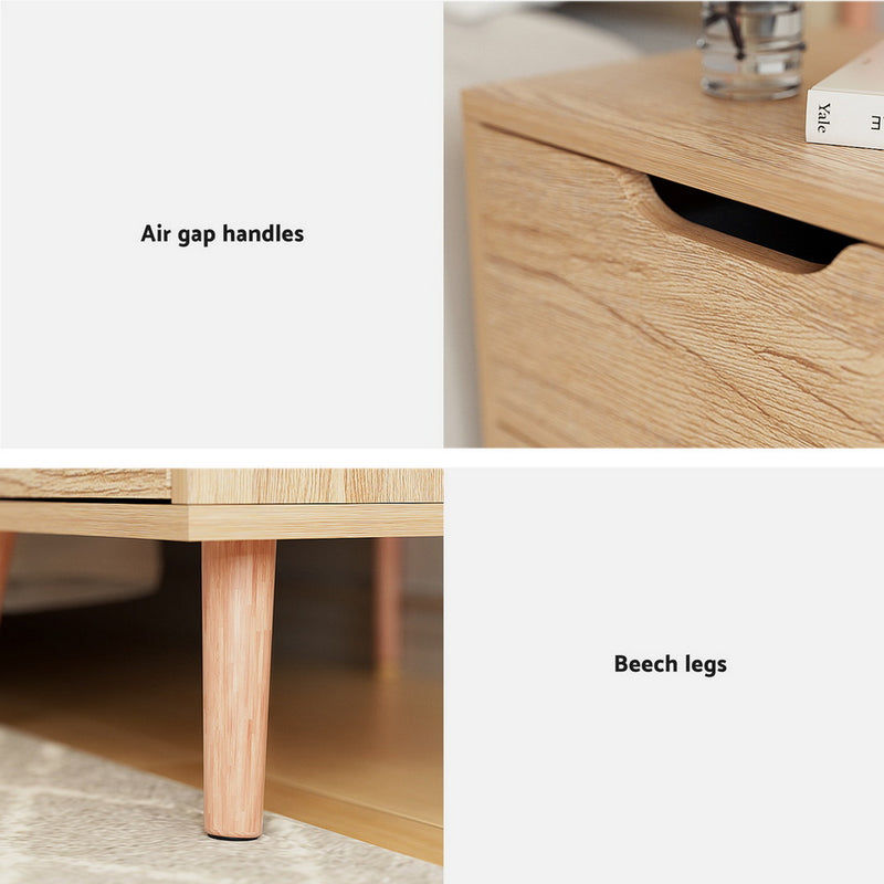 2-Drawer Nightstand – BODEN Pine