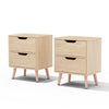 Set of 2 BODEN Pine Bedside Tables – 2 Drawers