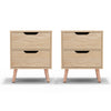 Set of 2 BODEN Pine Bedside Tables – 2 Drawers