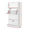 Artiss 4-Door Shoe Cabinet 60 Pairs White