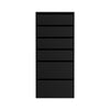 6 Chest of Drawers Dresser Tallboy Black