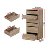 6 Chest of Drawers Dresser Tallboy Pine