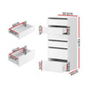 6 Chest of Drawers Dresser Tallboy White