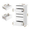 Artiss 2x 6 Drawer Tallboy Dresser Storage Cabinet White