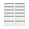 Artiss 2x 6 Drawer Tallboy Dresser Storage Cabinet White