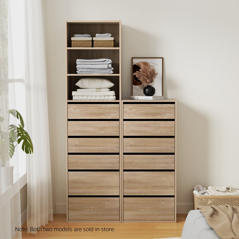 6 Chest of Drawers Tallboy Cabinet Pine