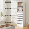 6 Chest of Drawers Tallboy Cabinet White
