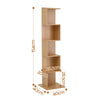 Artiss 5-Tier S-Shaped Bookshelf Bookcase – Oak
