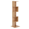 Artiss 5-Tier S-Shaped Bookshelf Bookcase – Oak