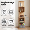 Artiss 5-Tier S-Shaped Bookshelf Bookcase – Oak