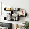Artiss 3-Tier Floating Wall Shelf – Black