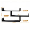 Artiss 3-Tier Floating Wall Shelf – Black