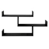 Artiss 3-Tier Floating Wall Shelf – Black