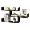 Artiss 3-Tier Floating Wall Shelf – Black