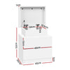 Artiss Bedside Table 2 Drawer Lift-Up Storage – White (2 Pack)