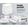 Artiss Bedside Table 2 Drawer Lift-Up Storage – White (2 Pack)