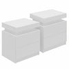 Artiss Bedside Table 2 Drawer Lift-Up Storage – White (2 Pack)