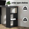 Computer Desk Drawer Shelf Cabinet Black 120CM