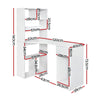Computer Desk Bookshelf Drawer Cabinet White 120CM