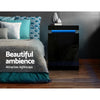 Artiss COLEY LED Bedside Table 3 Drawer – Black (2 Pack)