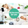 LED Bedside Table 3 Drawers - COLEY White