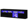 LED Entertainment Unit TV Cabinet Black Bobi