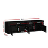 LED Entertainment Unit TV Cabinet Black Bobi
