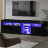 LED Entertainment Unit TV Cabinet Black Bobi