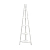 Bookshelf Corner Shelf 5 Tiers - CANE White