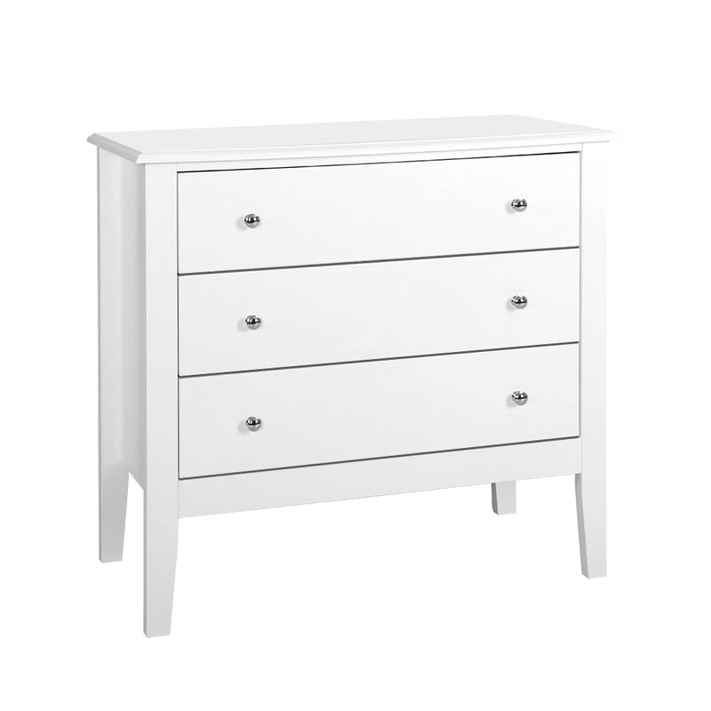 Brittany 3-Drawer Chest – White