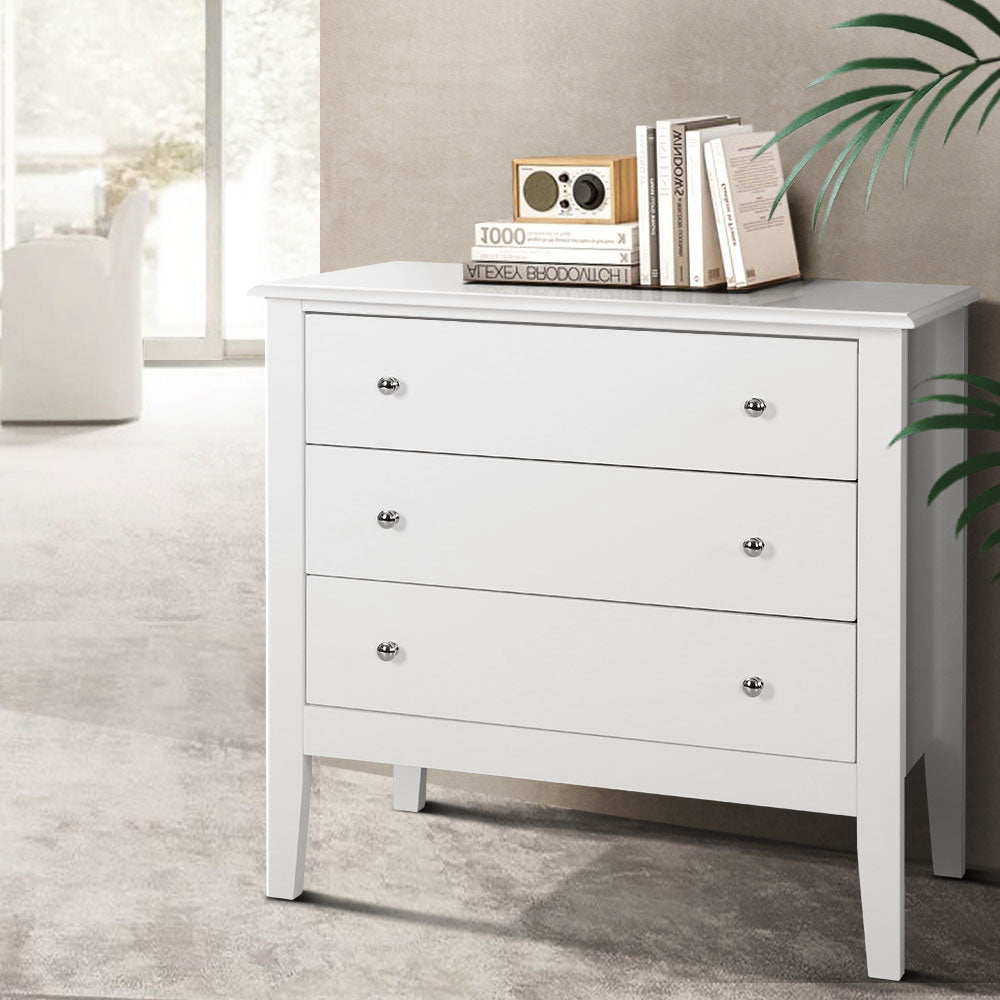 Brittany 3-Drawer Chest – White