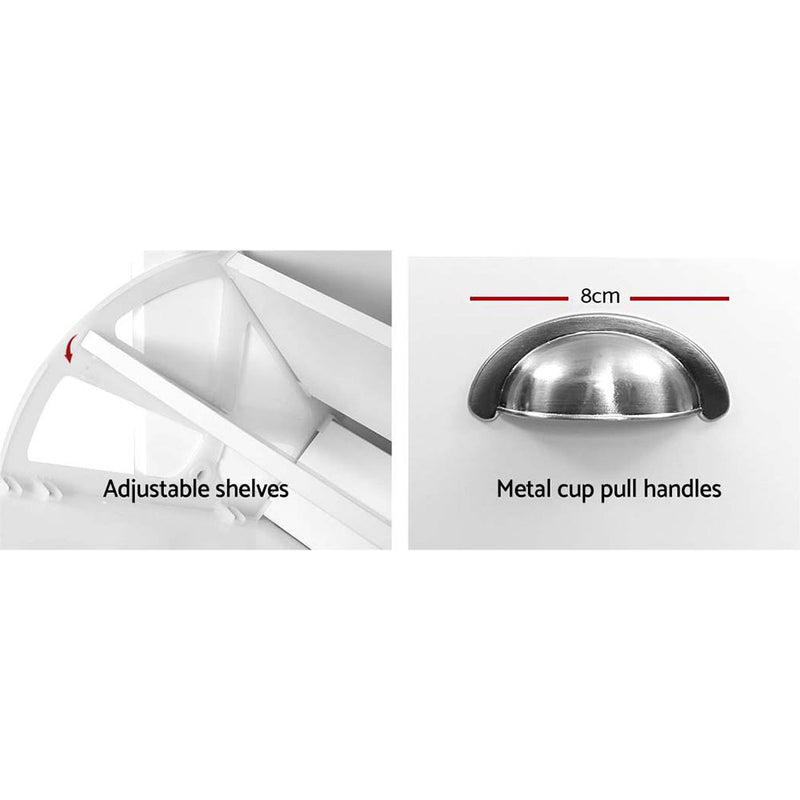 Artiss Compact Shoe Bench 8 Pairs White