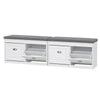 Artiss 2-Piece Shoe Storage Bench Set with Flip Drawers – White
