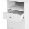 L-Shape Computer Desk with Shelf Cabinet – White 150CM