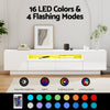 LED TV Unit Entertainment Unit Storage Drawer RGB White