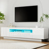 LED TV Unit Entertainment Unit Storage Drawer RGB White
