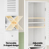 Bathroom Storage Cabinet 170cm – Tall Slim Corner Organizer, White