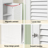 Bathroom Storage Cabinet 170cm – Tall Slim Corner Organizer, White