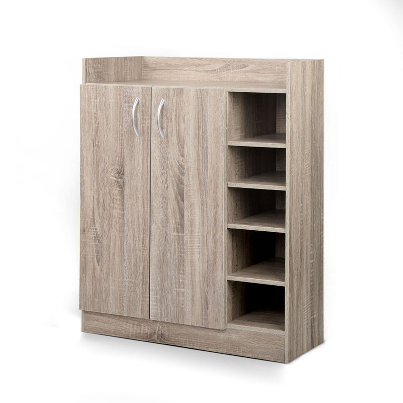Artiss Shoe Rack Cabinet 21 Pairs Pine