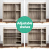 Artiss Shoe Rack Cabinet 21 Pairs Pine