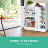 Artiss Shoe Cabinet 21 Pairs Adjustable Shelves White