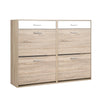 Artiss Shoe Rack Cabinet 36 Pairs Pine