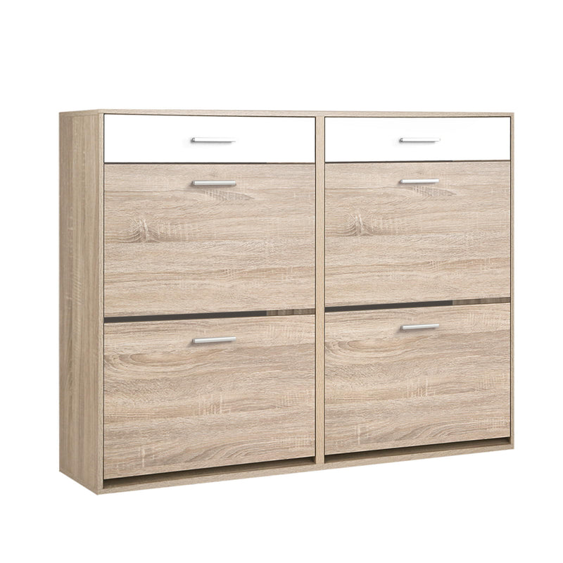 Artiss Shoe Rack Cabinet 36 Pairs Pine