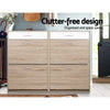Artiss Shoe Rack Cabinet 36 Pairs Pine
