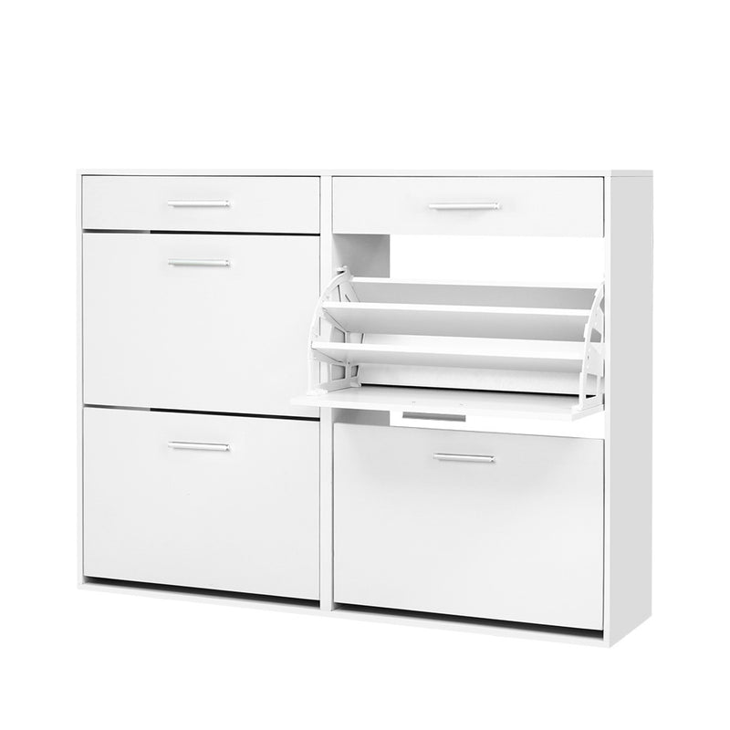 Artiss Shoe Cabinet 36 Pairs White